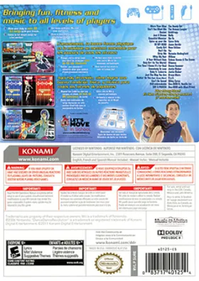 Dance Dance Revolution II box cover back